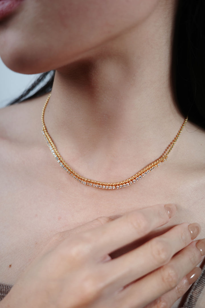 Falling Galaxy Necklace in 925 Sterling Silver