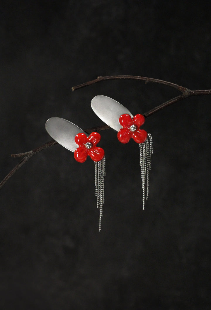 Flower Fringe Hair Clip