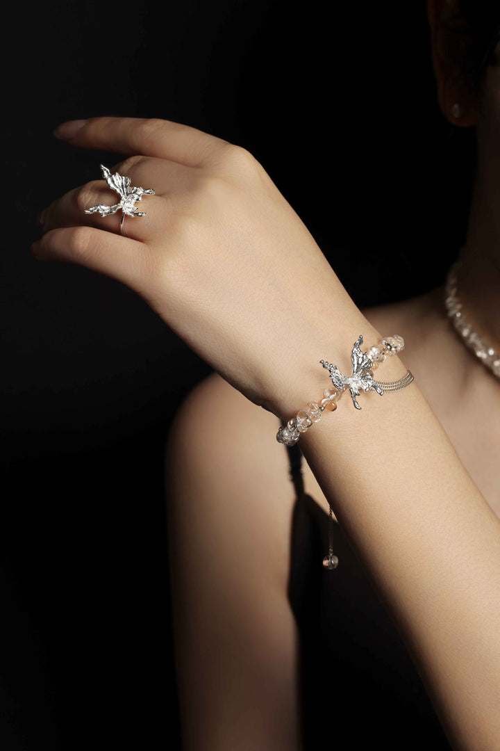 Flutterlight - Butterfly S925 White Crystal Zircon Bracelet (3)