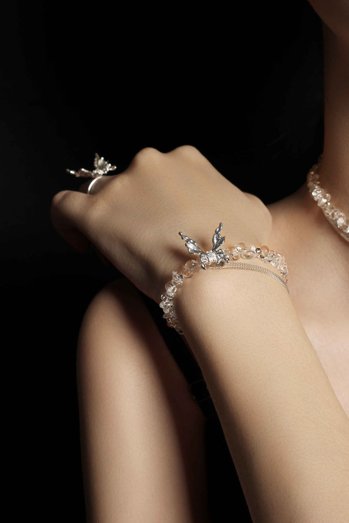 Flutterlight - Butterfly S925 White Crystal Zircon Bracelet (4)