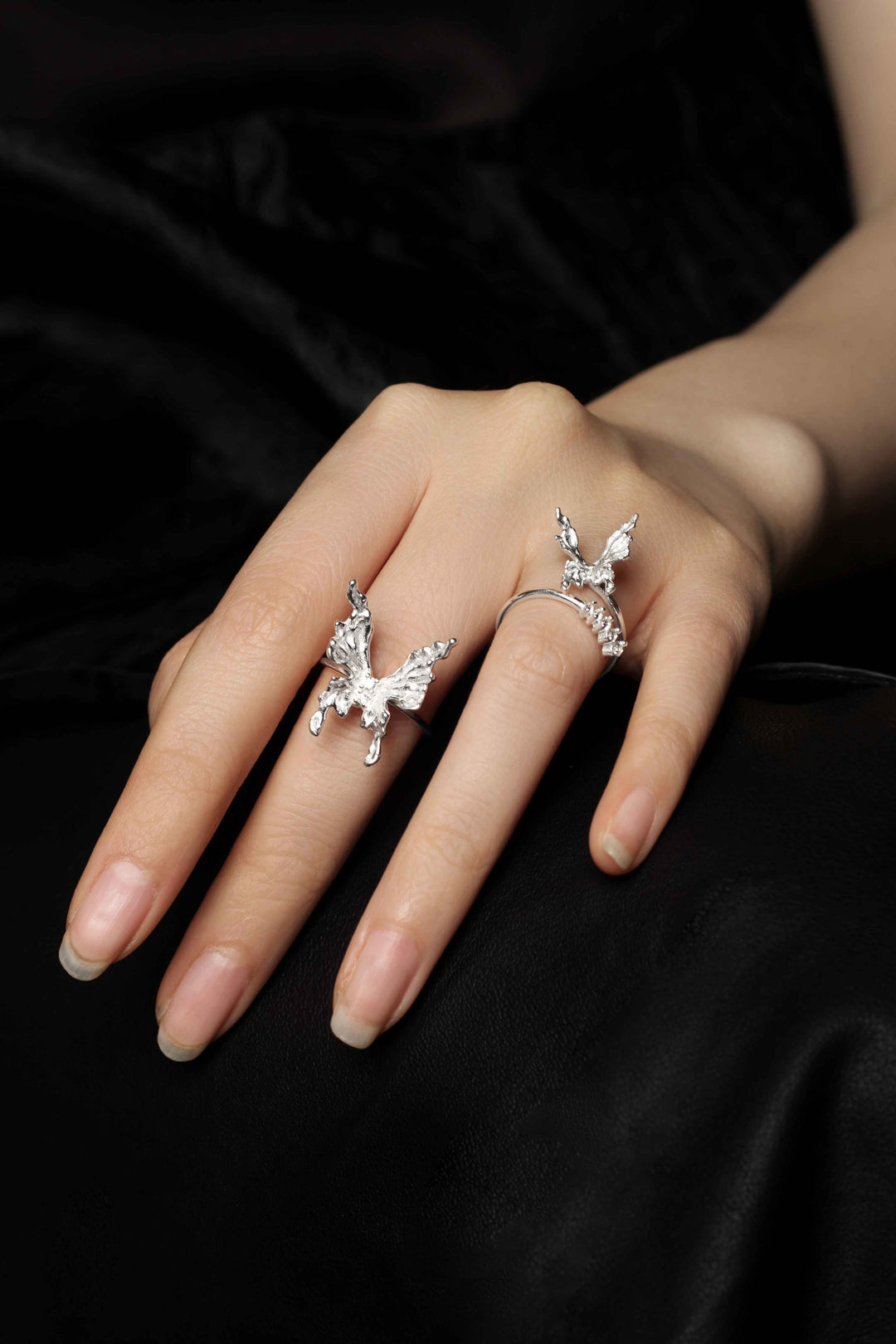 S925シルバーバタフライオープンリング