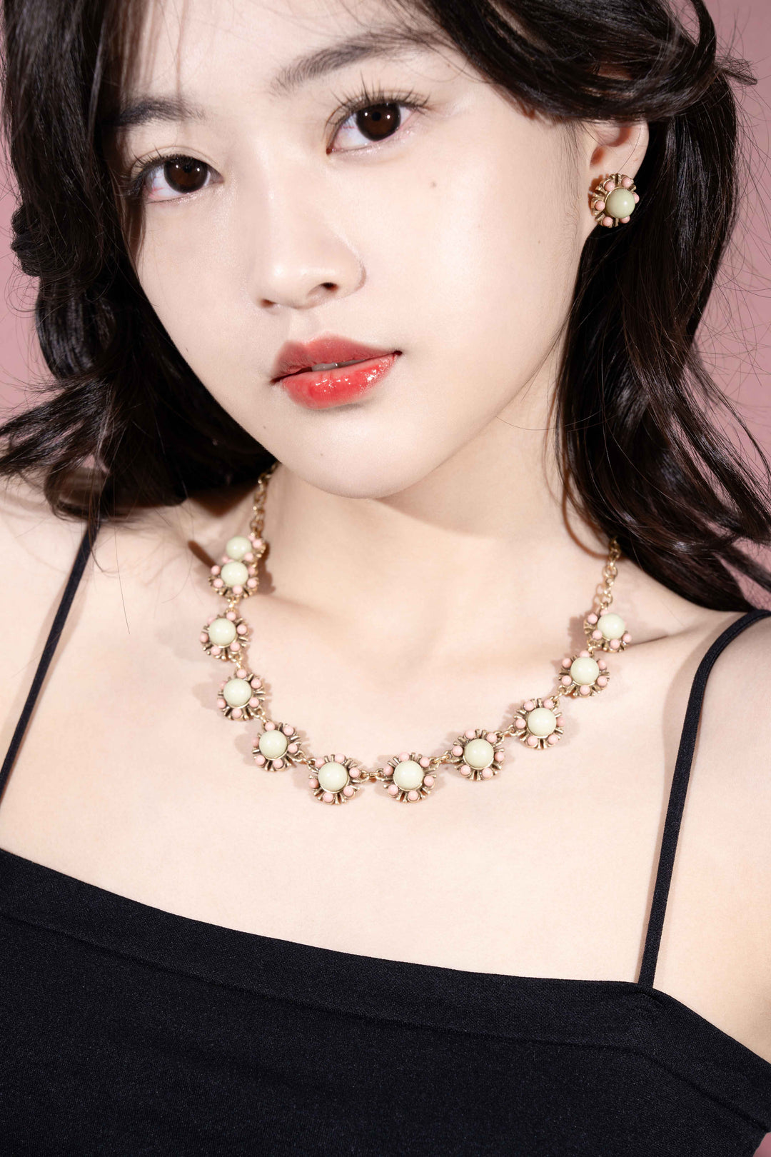 Golden Sunflower Charm Necklace