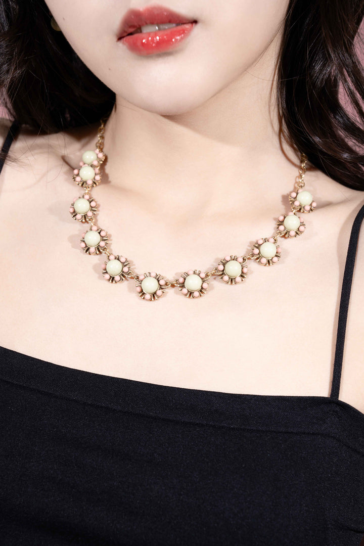 Golden Sunflower Charm Necklace