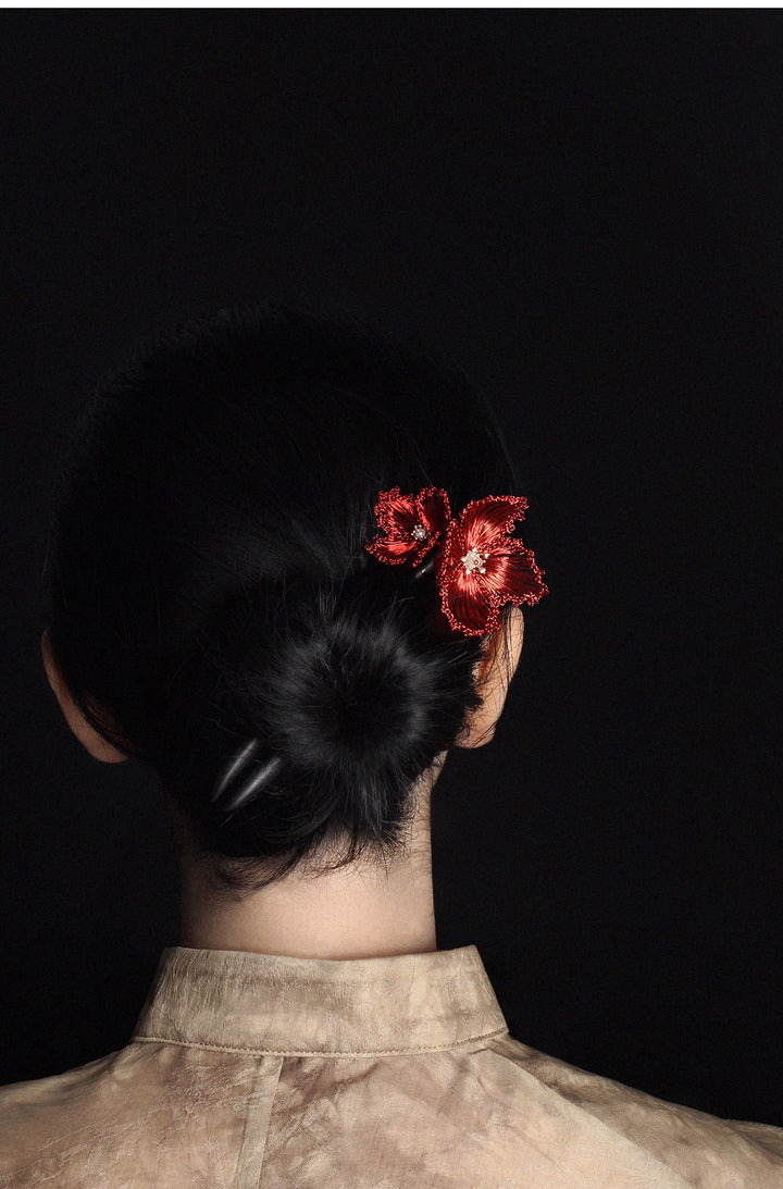 Handmade Copper Wood U Hair Pin