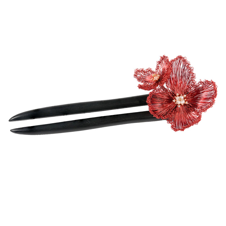 Handmade Copper Wood U Hair Pin