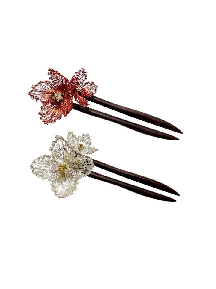 Handmade Copper Wood U Hair Pin