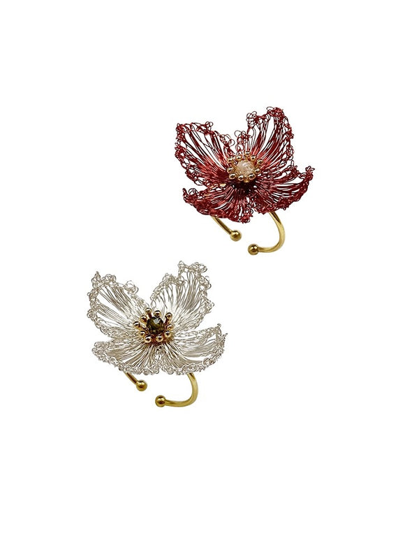 Handmade Plum Blossom Flower Open Ring - Be Fruitful