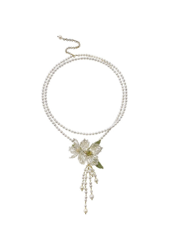 Handmade Plum Blossom Pearl Necklace - Be Fruitful