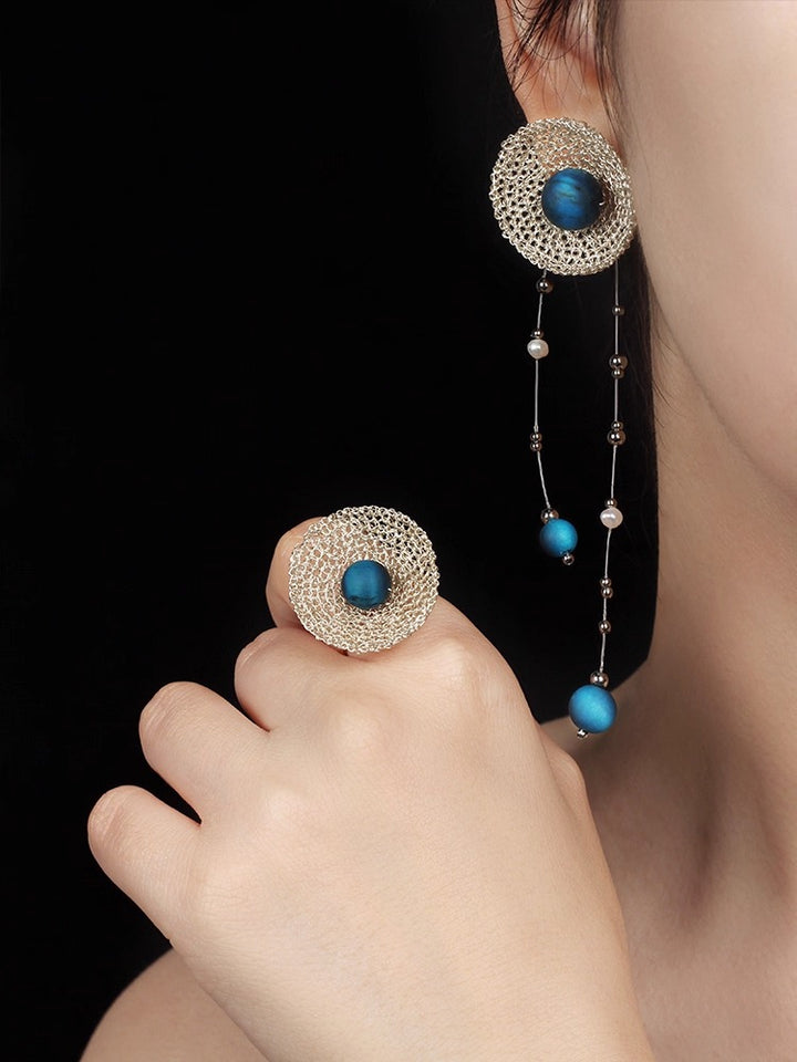 ハンドメイドタイガーアイオープンリング