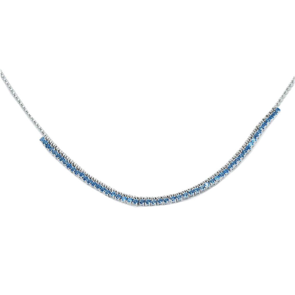 Indigo Melody Necklace in 925 Sterling Silver