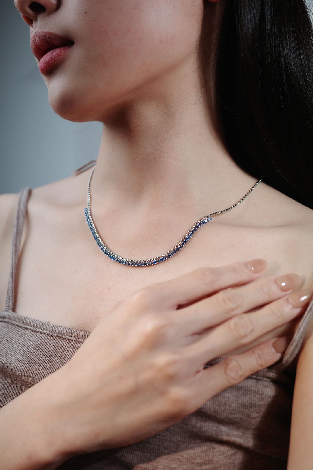 Indigo Melody Necklace in 925 Sterling Silver