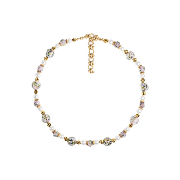 Lavender Liu Li & Pearl Necklace