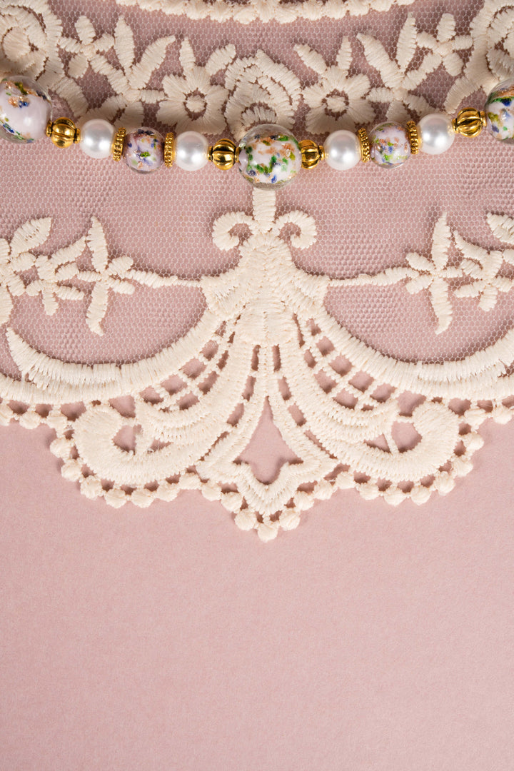 Lavender Liu Li & Pearl Necklace