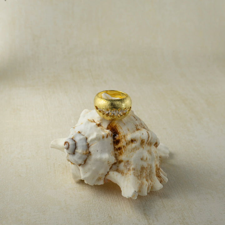 Light Gap Ring in Gold-Plated Brass - BE FRUITFUL