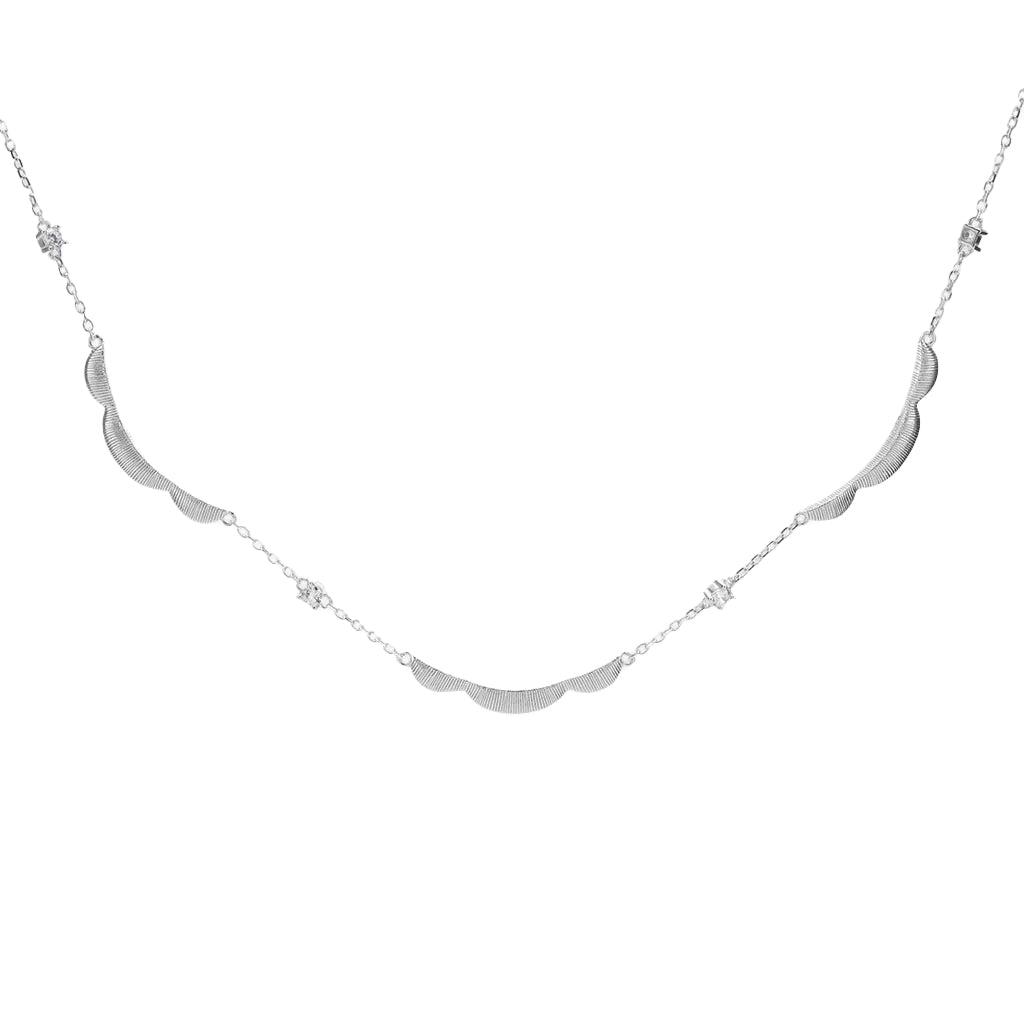 Lunar Arc Necklace in 925 Sterling Silver