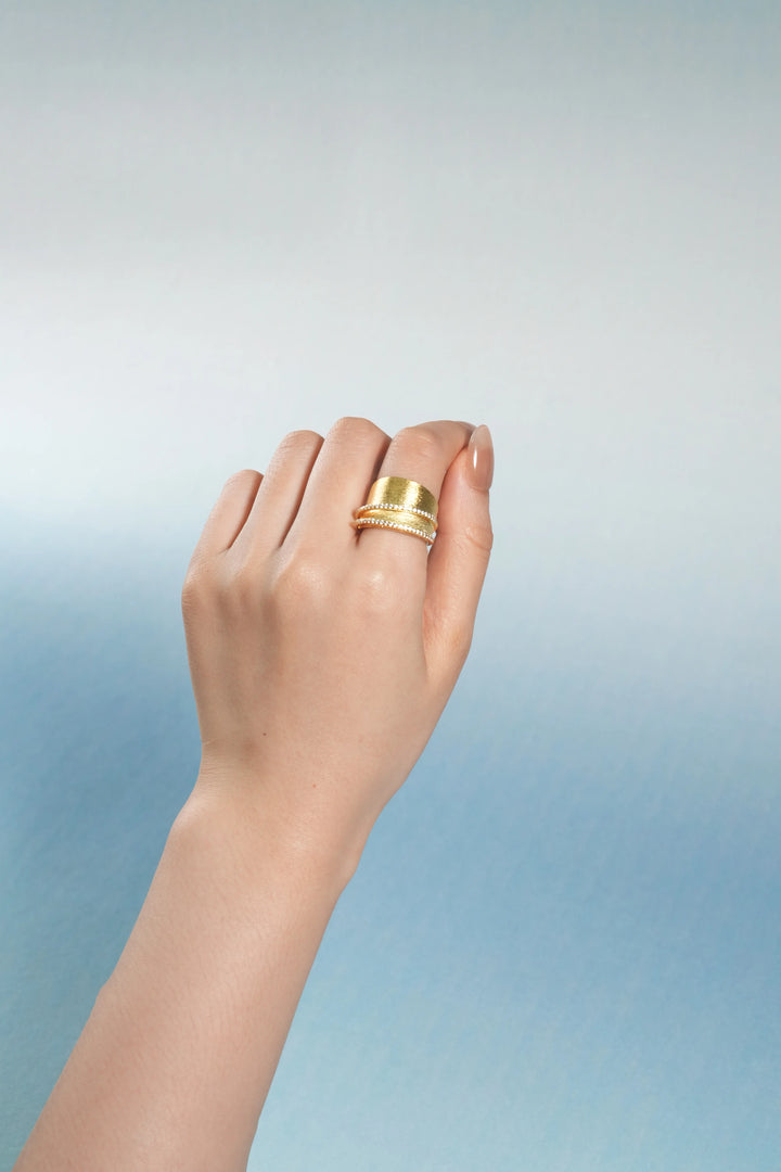 Éternelle Simple · Textured Chunky Ring