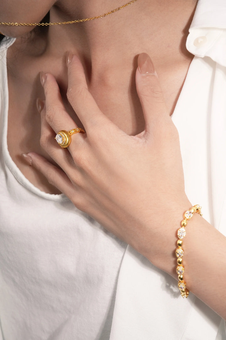 Éternelle Simple · Crystal Filigree Ring