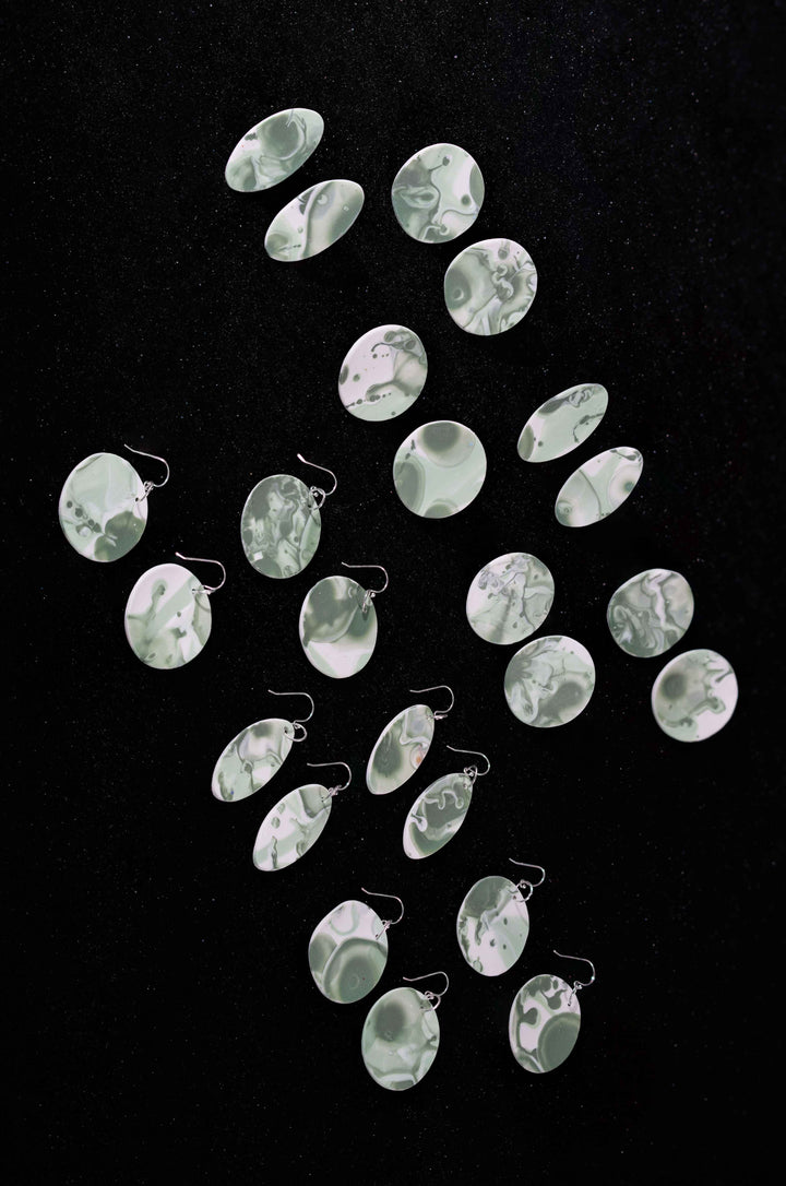 Mossy Porcelain Earring