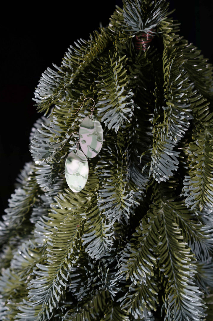 Mossy Porcelain Earring