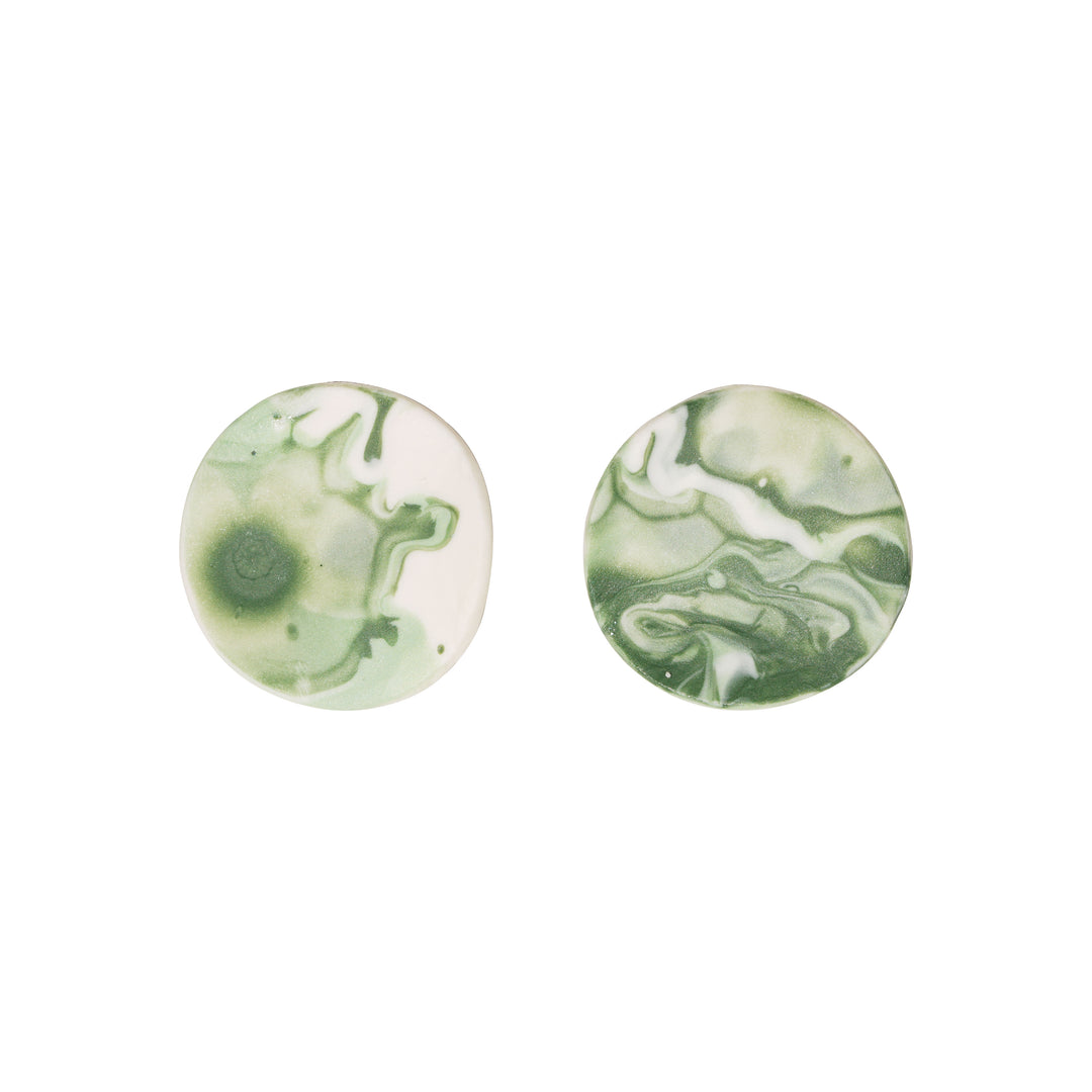 Mossy Porcelain Earring