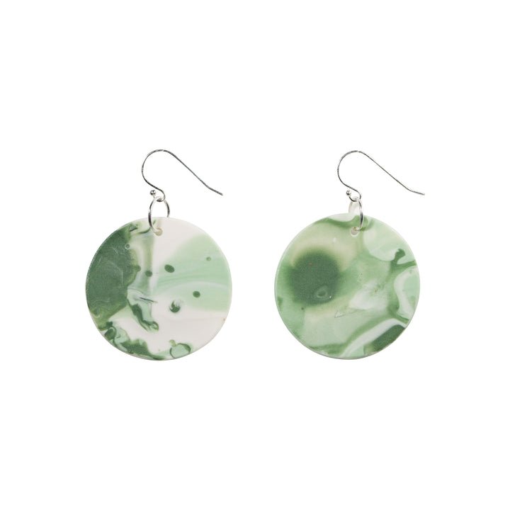 Mossy Porcelain Earring
