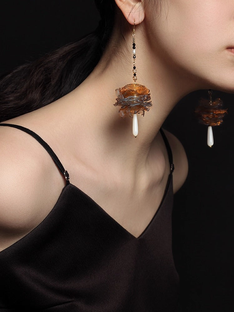 オーガンザパールトロカスコンクイヤリングフック