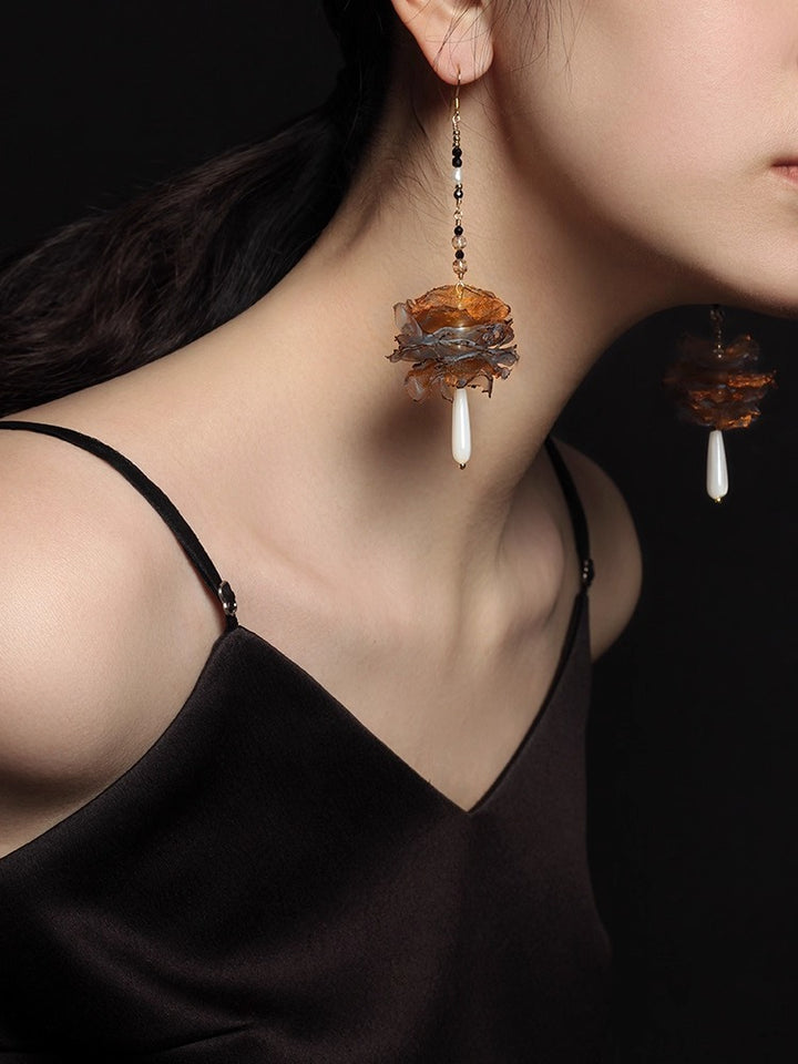 オーガンザパールトロカスコンクイヤリングフック