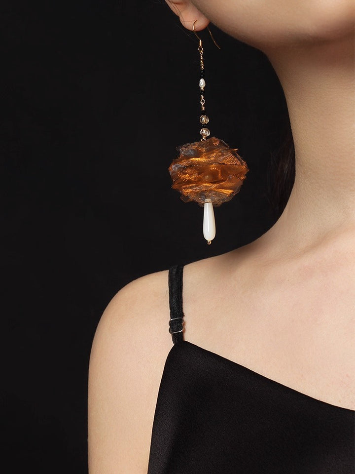 オーガンザパールトロカスコンクイヤリングフック