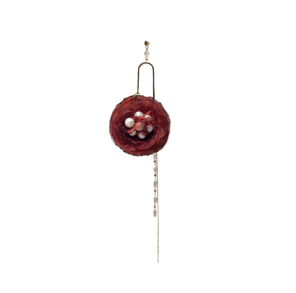 Organza Natural Baroque Pearl Stud Earring - Be Fruitful