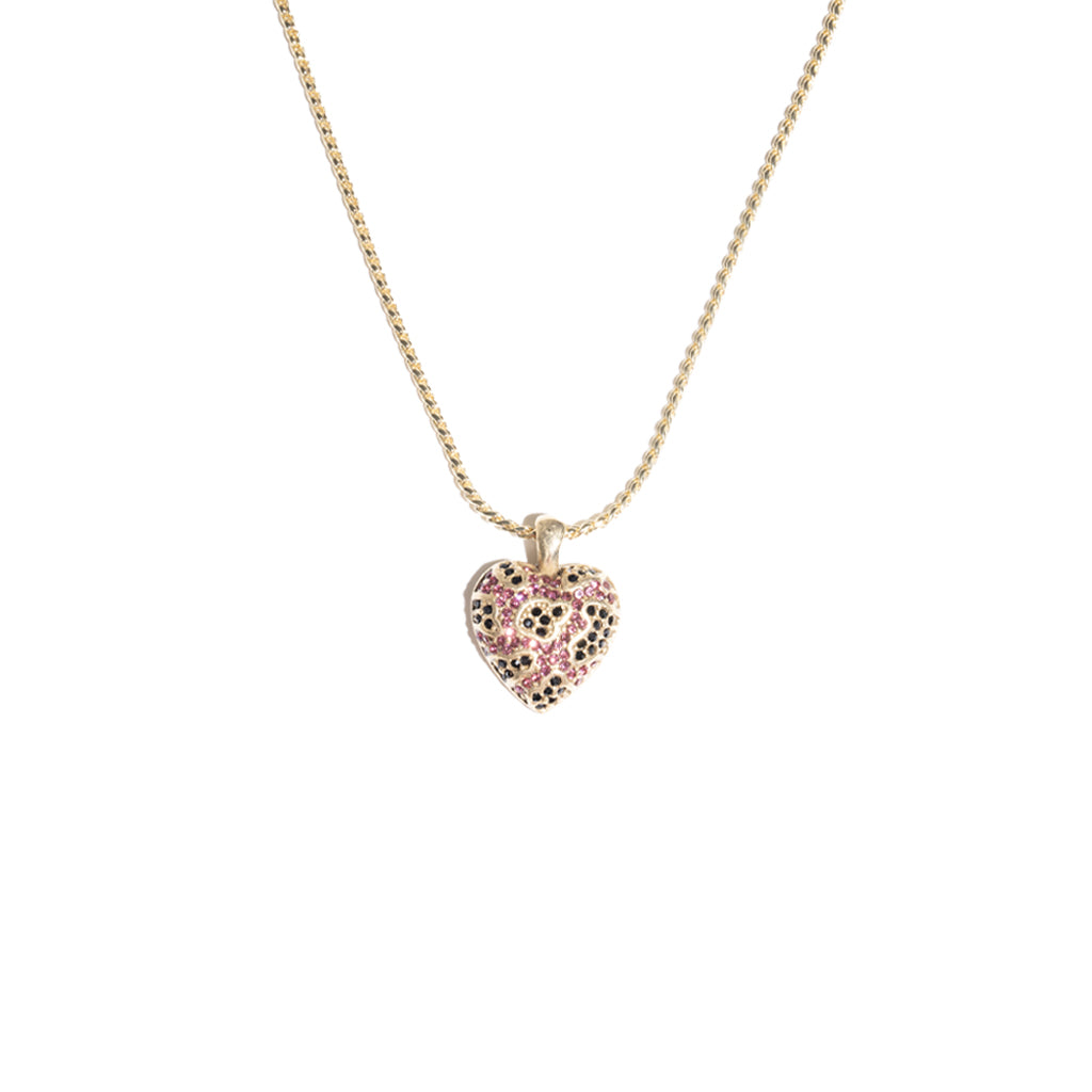 Pink Heart Gemstone Necklace