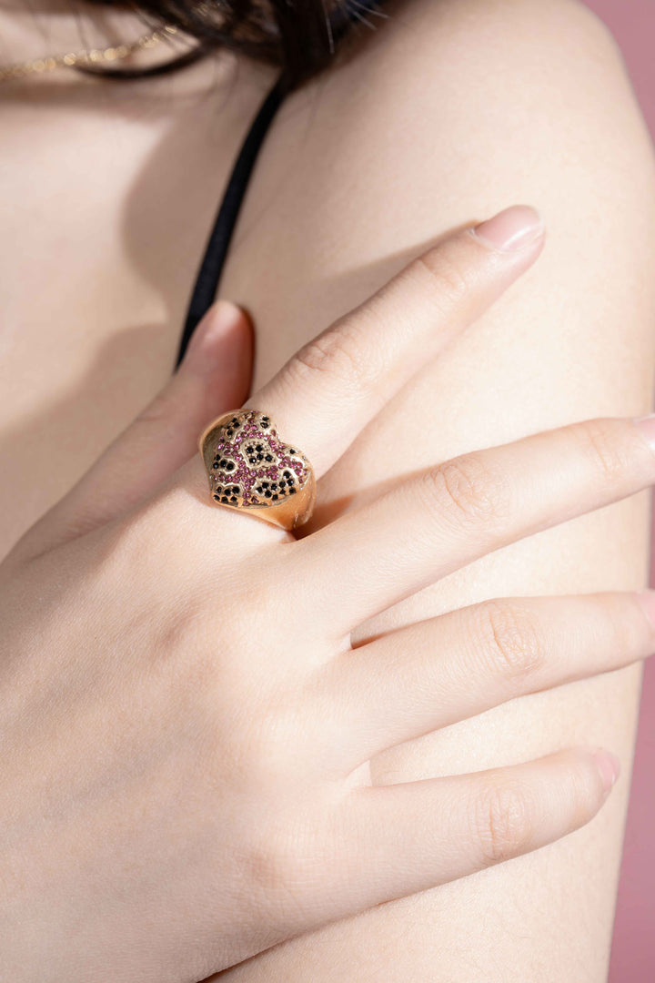 Pink Heart Gemstone Ring