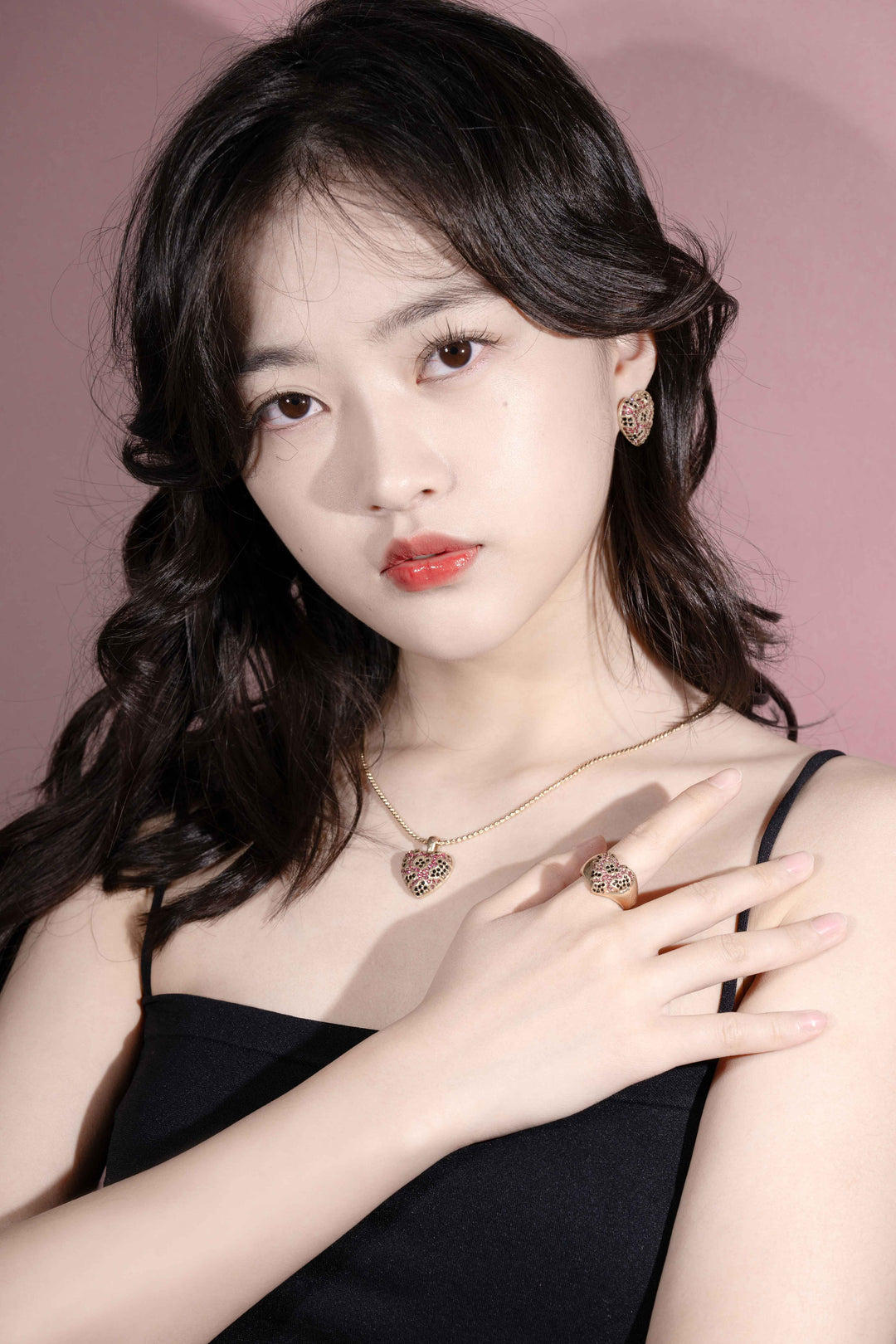 Pink Heart Gemstone Ring