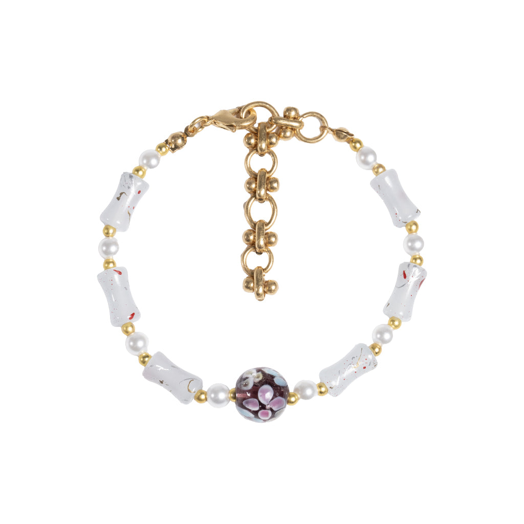 Purple Floral Liu Li Bracelet