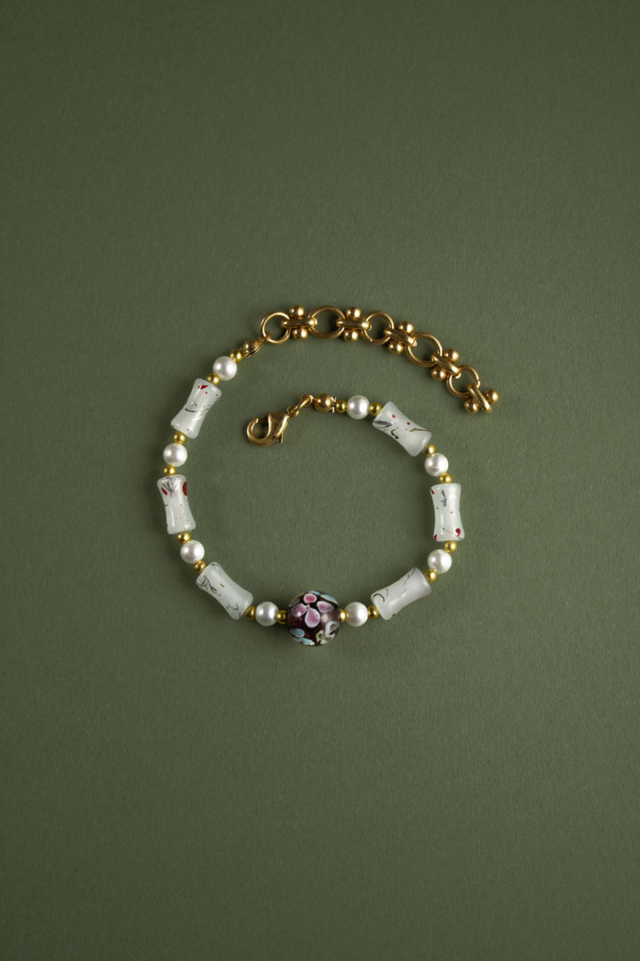 Purple Floral Liu Li Bracelet