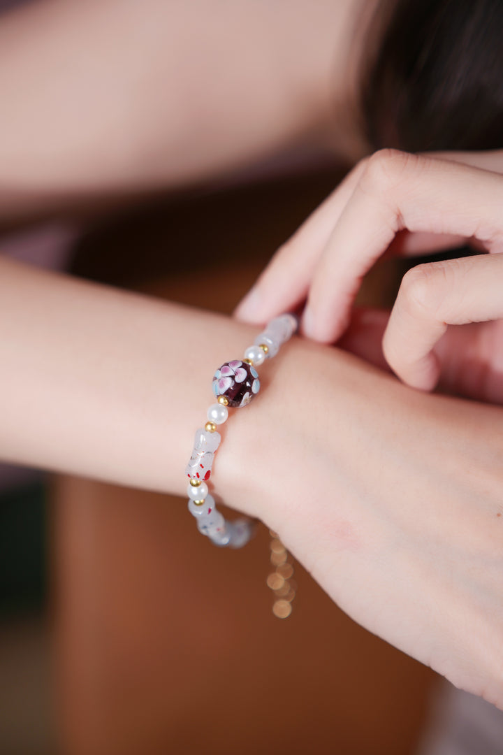 Purple Floral Liu Li Bracelet