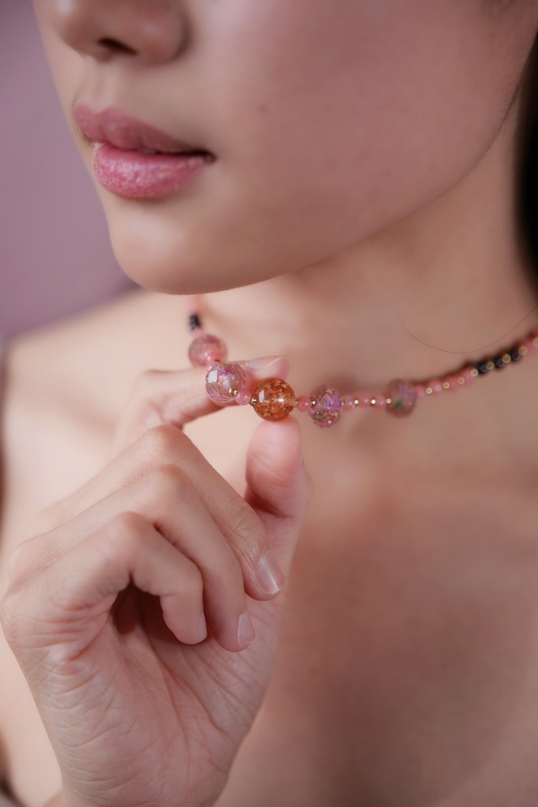 Rose Liu Li & Pearl Necklace