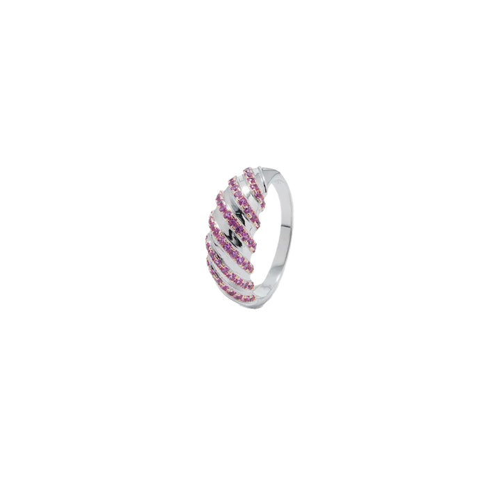 Rosé Swirl Ring in 925 Sterling Silver