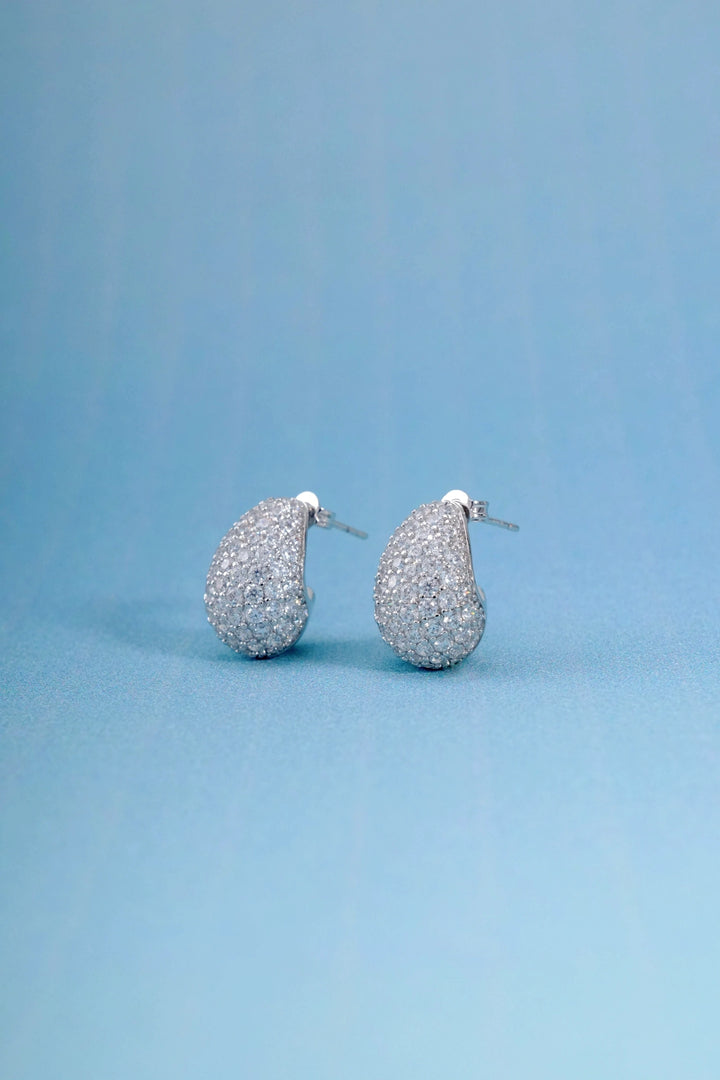 Éternelle Simple · Pavé Teardrop Stud Earrings
