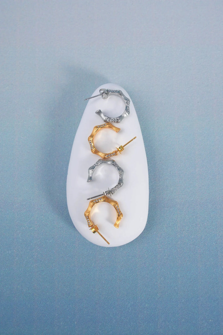 Éternelle Simple · Bamboo Node Earrings
