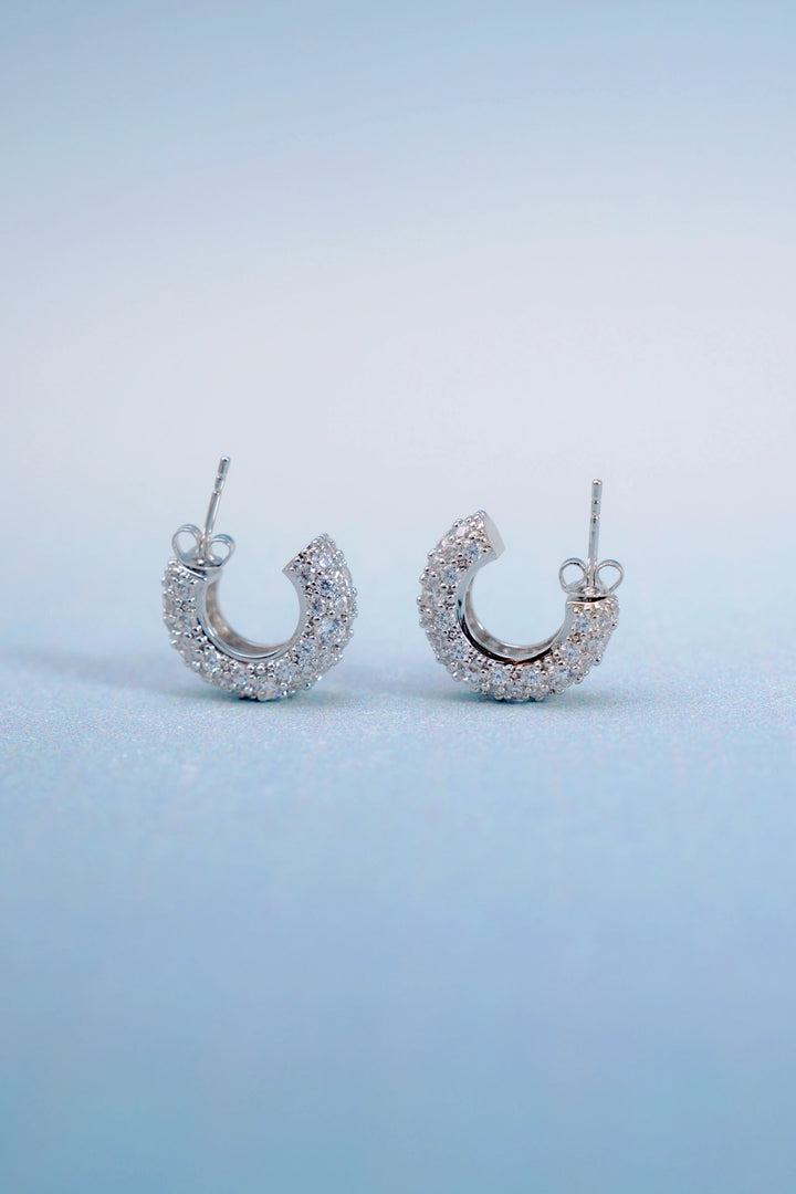 Éternelle Simple · Pavé Crystal Huggie Earrings