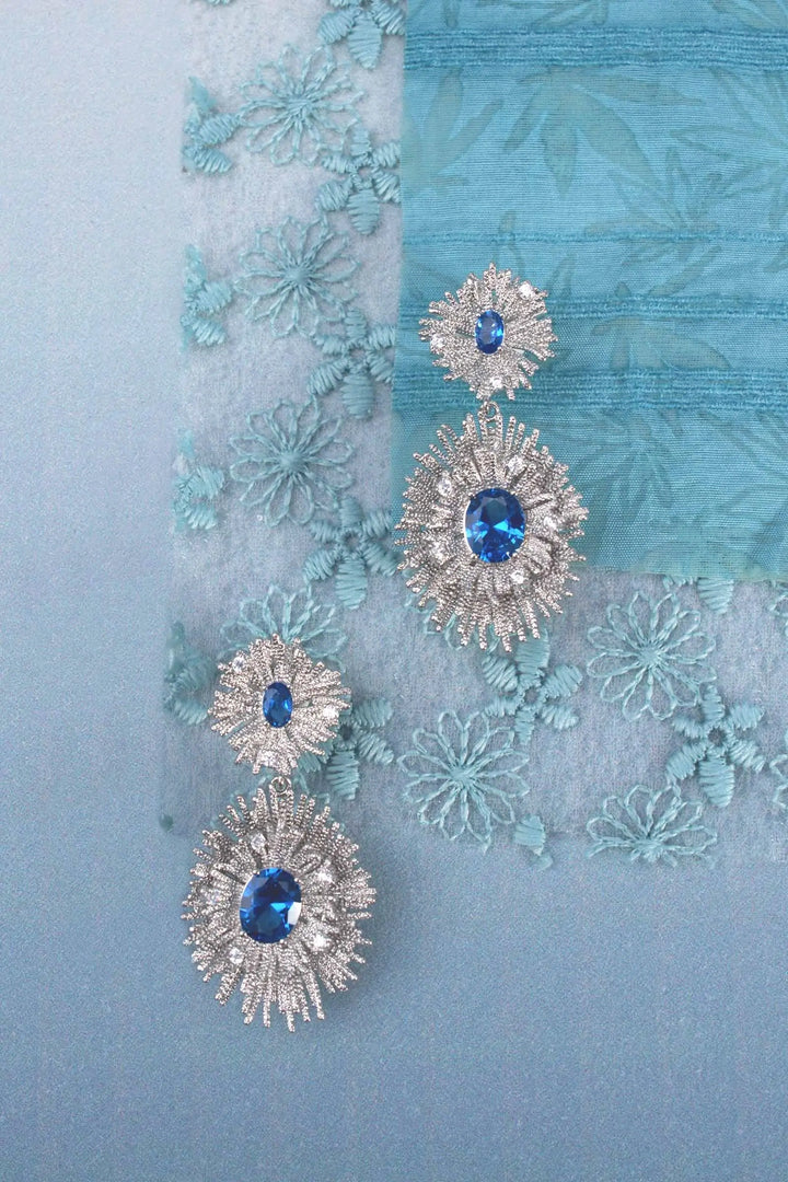 Éternelle Simple · Royal Blue Sunburst Earrings