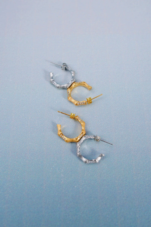Éternelle Simple · Bamboo Node Earrings
