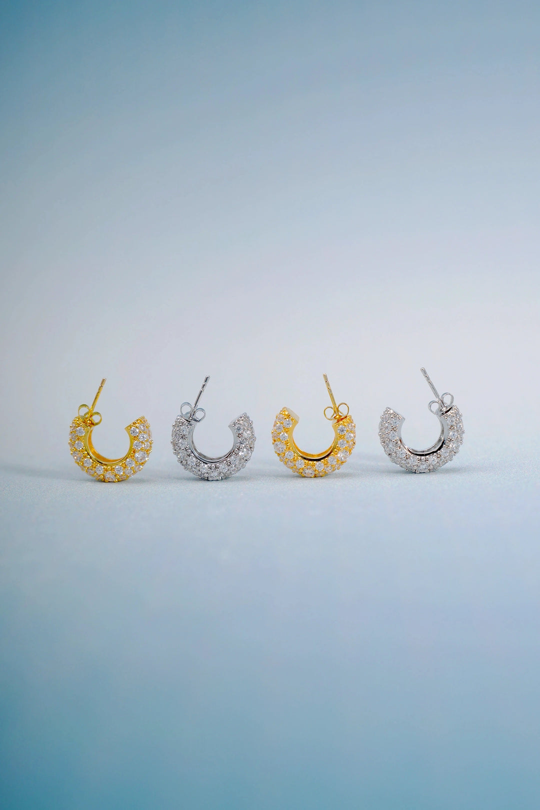 Éternelle Simple · Pavé Crystal Huggie Earrings