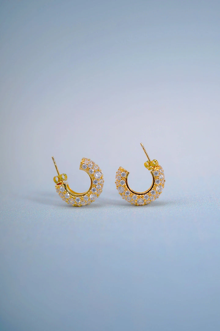 Éternelle Simple · Pavé Crystal Huggie Earrings
