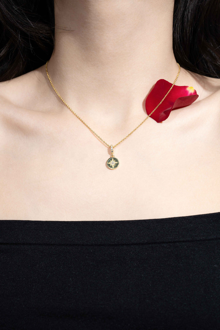 Star Shine Necklace in Gold-Plated Brass