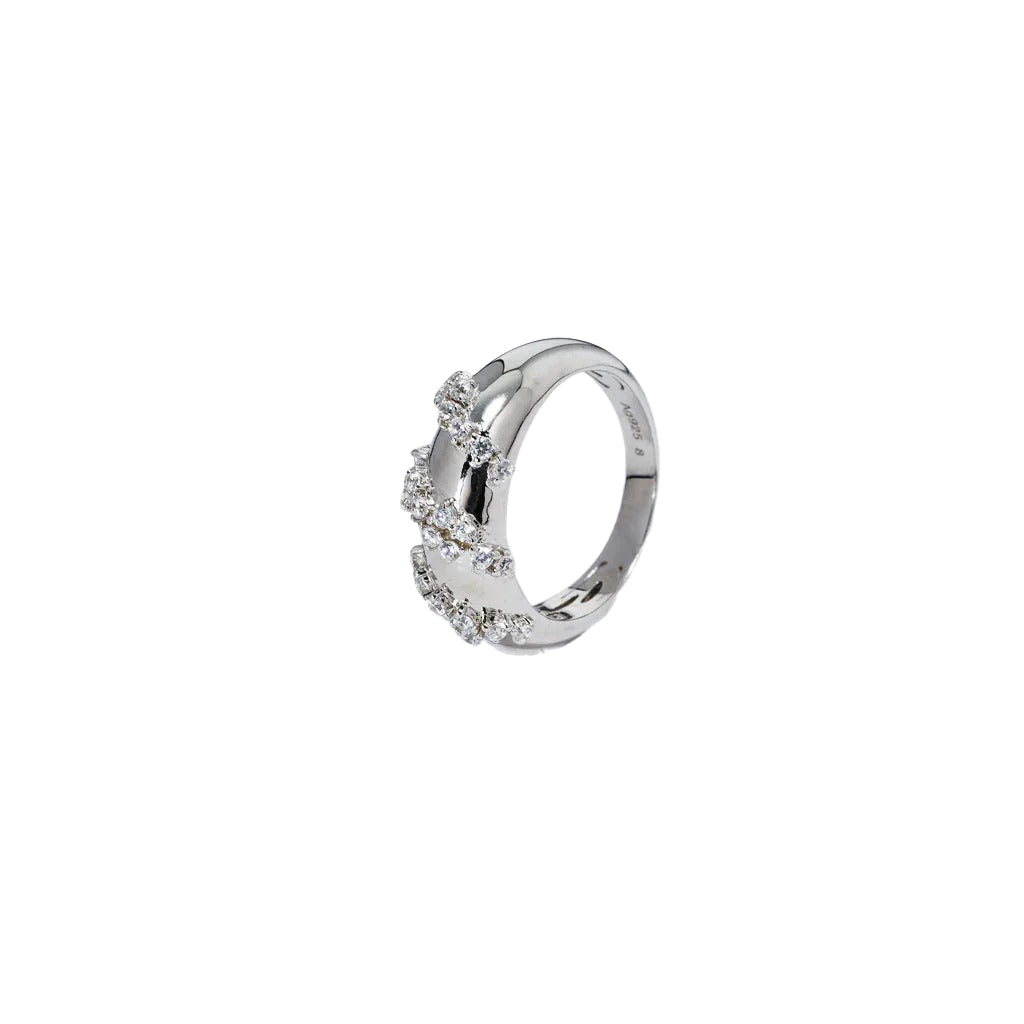 Starry Glide Ring in 925 Sterling Silver