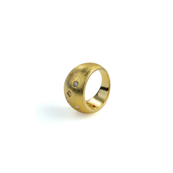 Starry Gold Ring in Gold-Plated Brass - BE FRUITFUL