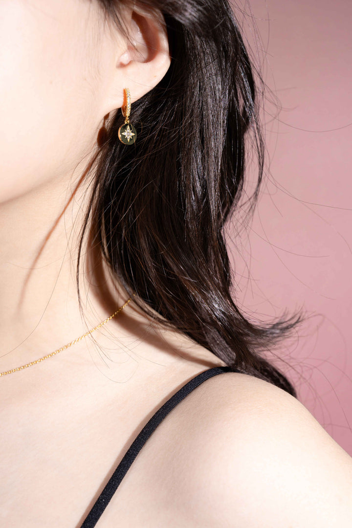 Twinkling Starlet Earrings in Gold-Plated Brass