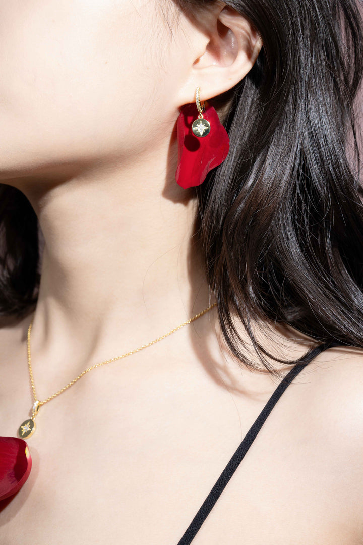 Twinkling Starlet Earrings in Gold-Plated Brass