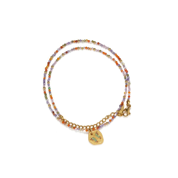 Ftura Handmade Beaded Necklace in 925 Sterling Silver - BE FRUITFUL